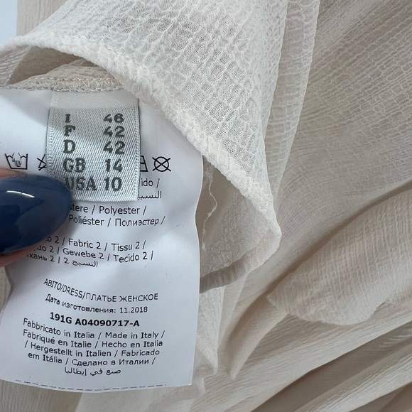 Philosophy Di Lorenzo Serafini Crochet Yoke Ruffle Ethereal Boho Flowy Dress - Picture 7 of 9